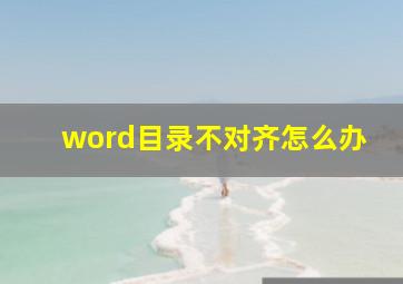 word目录不对齐怎么办