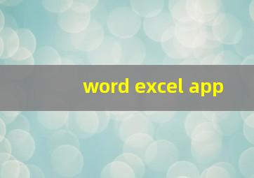 word excel app