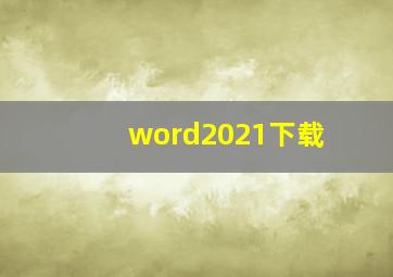 word2021下载