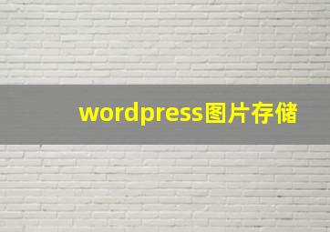 wordpress图片存储