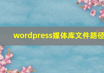 wordpress媒体库文件路径