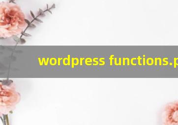 wordpress functions.php