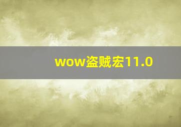 wow盗贼宏11.0