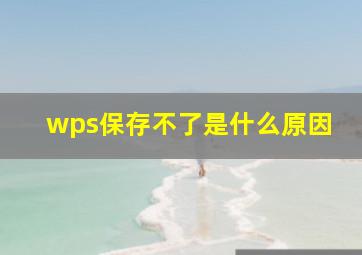 wps保存不了是什么原因