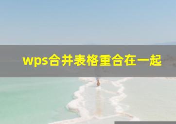 wps合并表格重合在一起