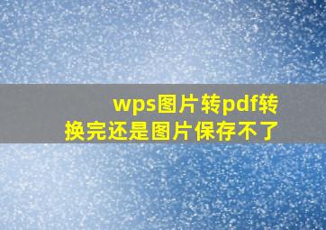 wps图片转pdf转换完还是图片保存不了