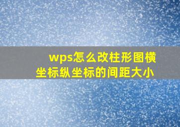 wps怎么改柱形图横坐标纵坐标的间距大小