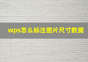 wps怎么标注图片尺寸数据