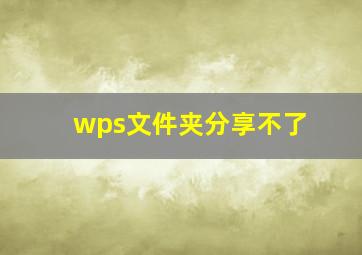 wps文件夹分享不了