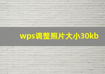 wps调整照片大小30kb