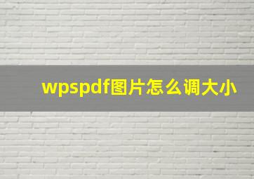 wpspdf图片怎么调大小