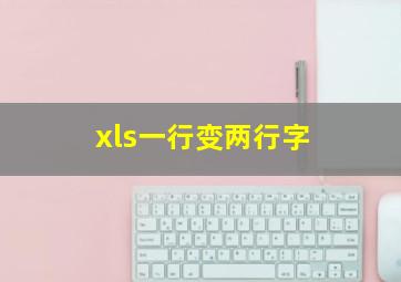 xls一行变两行字