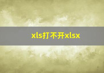 xls打不开xlsx