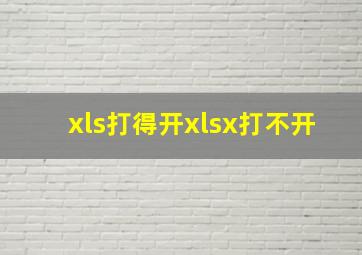 xls打得开xlsx打不开