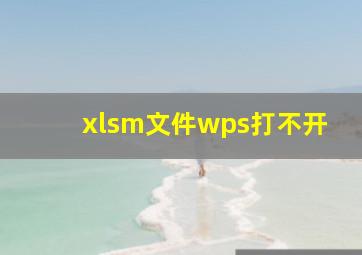 xlsm文件wps打不开