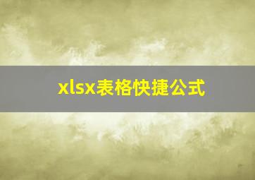 xlsx表格快捷公式