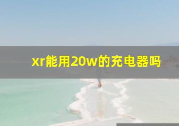 xr能用20w的充电器吗