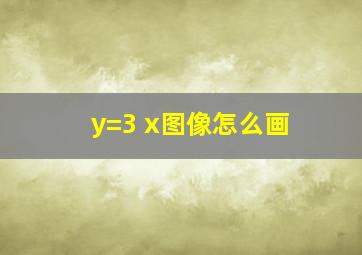 y=3 x图像怎么画