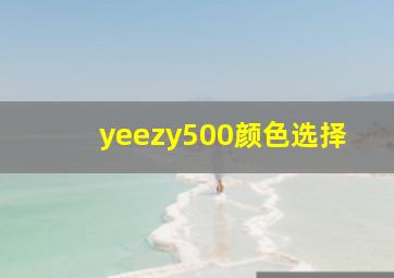 yeezy500颜色选择