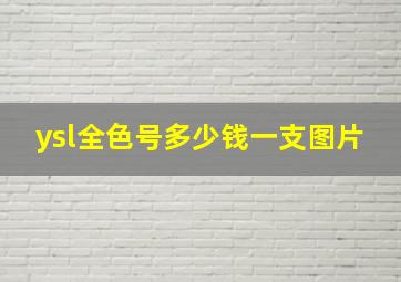 ysl全色号多少钱一支图片