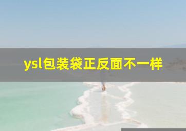 ysl包装袋正反面不一样